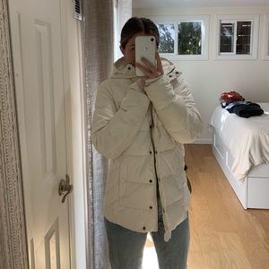 White Full-Length Puffer